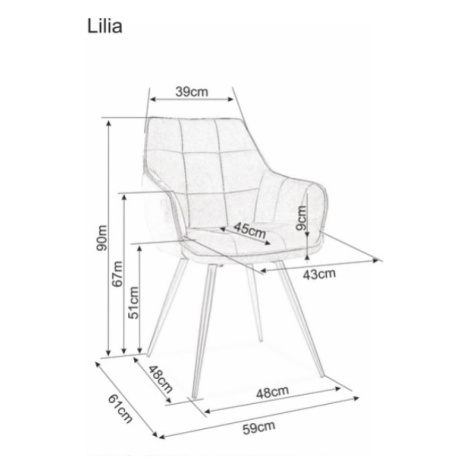 Signal Stolička LILIA VELVET | zelená FARBA: Bluvel 86 / granátová modrá