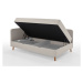 Béžová čalúnená jednolôžková posteľ s úložným priestorom 90x200 cm Cabana - Meise Möbel