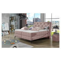NABBI Lazio 180 čalúnená manželská posteľ s úložným priestorom ružová (Omega 91)