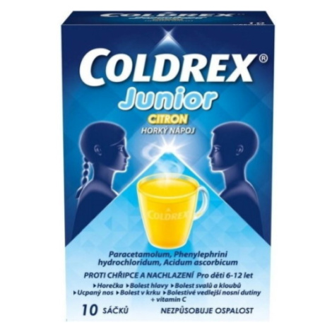 COLDREX Junior citrón 10 vrecúšok
