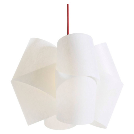 Závesná lampa Julii, bielo-červená Ø 36 cm Domus