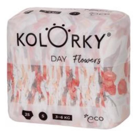 KOLORKY DAY - květy - S (3-6 kg) - 25 ks - jednorázové eko plenky