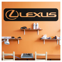 Drevená tabuľka - Logo auta Lexus, Čierna