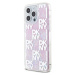 DKNY Liquid Glitter Checkered Pattern Zadný Kryt pre iPhone 15 Pro Max Pink