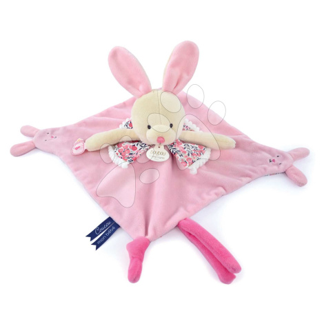 Plyšový zajačik na maznanie a bábkové divadlo Bunny Finger Puppet Doudou et Compagnie ružový 30 
