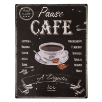 Kovová ceduľa 25x33 cm Pause Café – Antic Line
