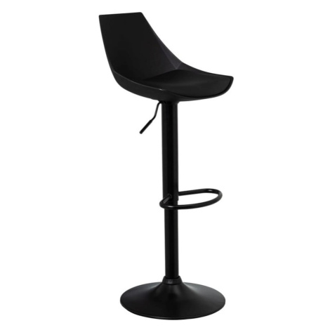 Čierne barové stoličky s nastaviteľnou výškou z imitácie kože v súprave 2 ks (výška sedadla 56,5 Casa Selección