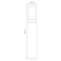 Nerezové cestné svetlo 1256 odolné voči morskej vode 75 cm