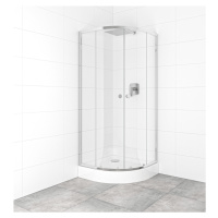 Set sprchovacieho kúta a vaničky, štvrťkruh 80x80 cm Multi Basic SIKOBKMUS80CRT