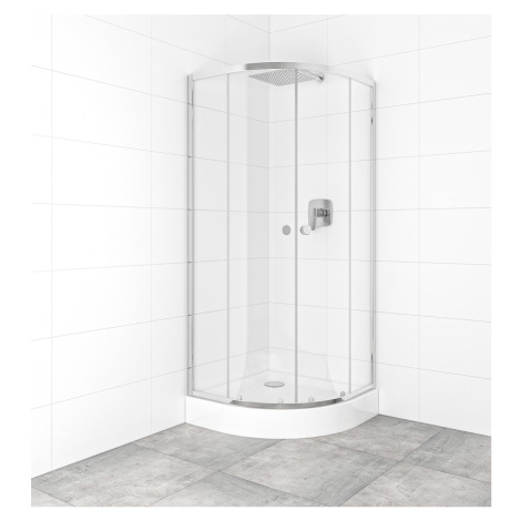 Set sprchovacieho kúta a vaničky, štvrťkruh 80x80 cm Multi Basic SIKOBKMUS80CRT SAT