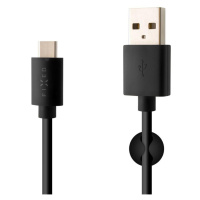 Fixed USB-A/USB-C, 3A, 2m čierny