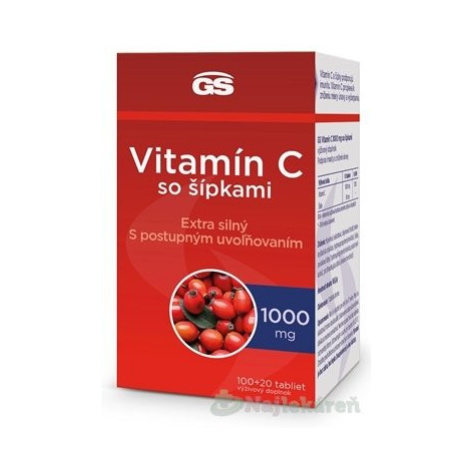 GS Vitamín C 1000 so šípkami, 100 + 20 tabliet