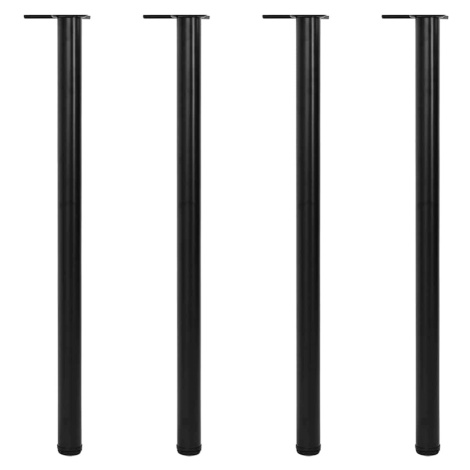 vidaXL Výškovo nastaviteľné stolové nohy, 4ks, čierne, 1100 mm