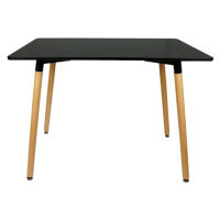 Čierny jedálenský stôl BERGEN 120x80 cm