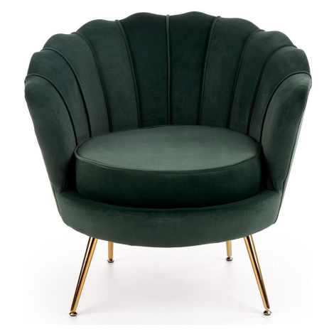 Kreslo Amorinito zelená/zlatý MERKURY MARKET