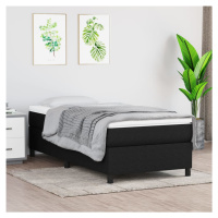 vidaXL Posteľný rám boxspring s matracom čierny 90x200 cm látka