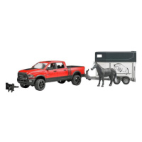 BRUDER 02501 Jeep RAM Power Wagon s prepravníkom na kone