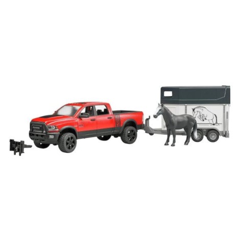 BRUDER 02501 Jeep RAM Power Wagon s prepravníkom na kone