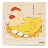 Woody Puzzle na doske Vývoj sliepka