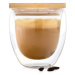 Bambuswald Pohár na kávu s vrchnákom, 240 ml, ručná výroba, borosilikátové sklo, bambus