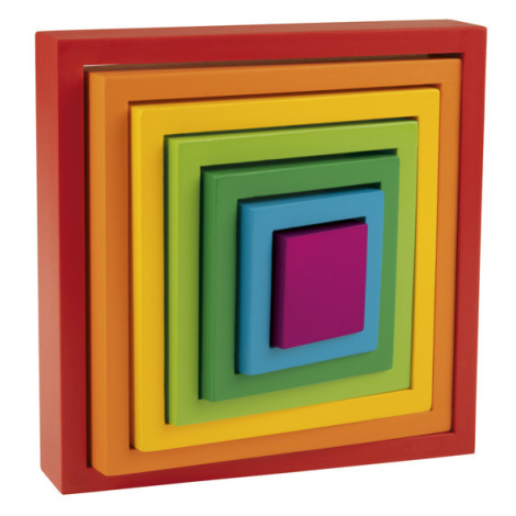 Playtive Drevená dúha Montessori (štvoruholníky, 7-dielna súprava)