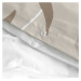 Biela/hnedá bavlnená obliečka na perinu na jednolôžko 140x200 cm Maple – Blanc
