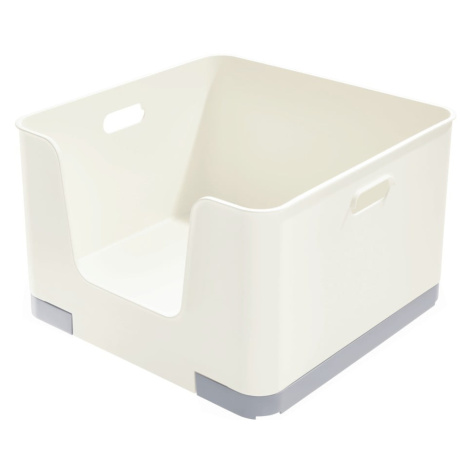 Biely úložný box iDesign Eco Open, 39 x 39 cm