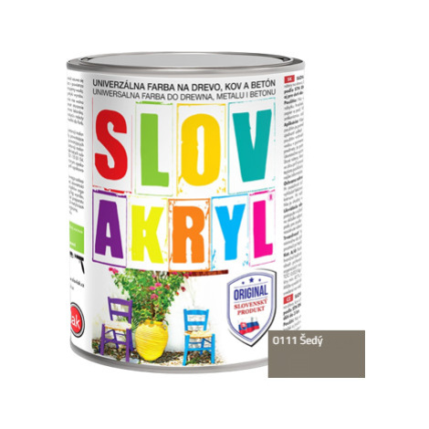 SLOVAKRYL - Univerzálna vodou riediteľná farba 5 kg 0111 - šedá