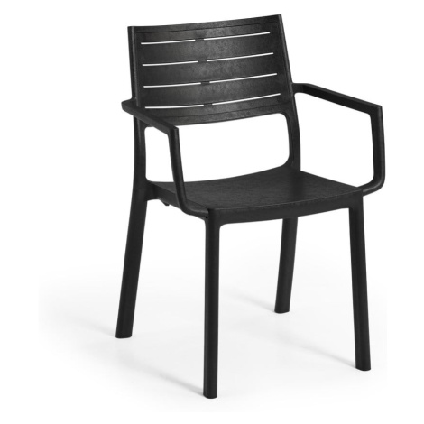 Čierna plastová záhradná stolička Metaline – Keter