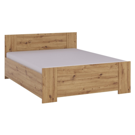 Expedo Manželská posteľ BONY + rošt, 160x200, dub artisan + penový matrac 14 cm