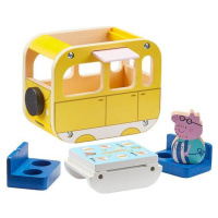 TM Toys Peppa Pig Drevený karavan a figúrka Otecko