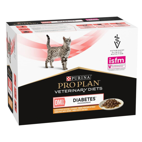 Purina Pro Plan Veterinary Diets Feline – DM Diabetes Management Chicken 10 x 85 g