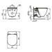 ALCADRAIN Renovmodul - predstenový inštalačný systém bez tlačidla + WC Ideal Standard Tesi so se
