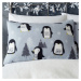 Sivé fleecové obliečky 200x135 cm Cosy Penguin - Catherine Lansfield