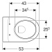 Geberit iCon - Závesné WC, Rimfree, 350x530 mm, s KeraTect, biela 204060600