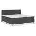 vidaXL Posteľ boxspring tmavošedá látková 200x200 cm