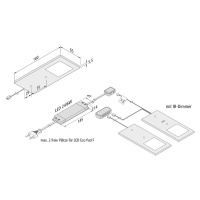 Podhľadové LED svietidlo Eco-Pad F 2x 3000K čierna