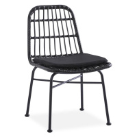 HALMAR K401 záhradná stolička čierna / sivá