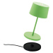 Zafferano Olivia mini 3K dobíjacia stolová lampa jablkovo zelená