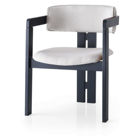 Jedálenská stolička CO z masívu krémová/čierna Kalune Design