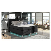 NABBI Avellino 140 čalúnená manželská posteľ s úložným priestorom čierna (Soft 11)