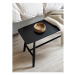 Čierny konzolový stolík z dubového dreva 90x28 cm Bast - Villa Collection