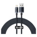 Nabíjací a dátový kábel USB, Lightning, 200 cm, 2400 mA, rýchle nabíjanie, PD, vzor šnúrky, Base