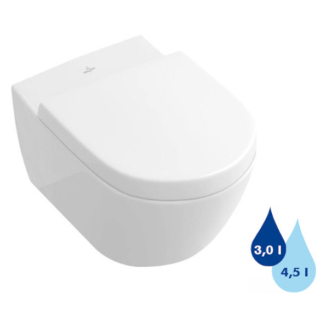 Wc závesné Villeroy & Boch Subway 2.0 zadný odpad 56001001