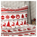 4home Vianočné obliečky mikroflanel Christmas Time červená, 160 x 200 cm, 2 ks 70 x 80 cm