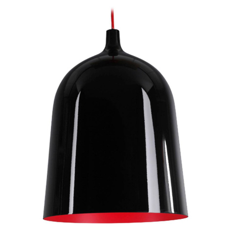 Závesné svetlo Aluminor fľaša, Ø 28 cm, čierna/červená