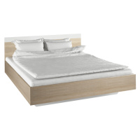 Manželská posteľ, dub sonoma/biela, 180x200, GABRIELA