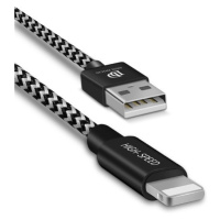 Nabíjací a dátový kábel USB, Lightning, 200 cm, 2100 mA, vzor šnúrky, rýchle nabíjanie, Dux Duci