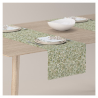 Dekoria Štóla na stôl, zeleno - pomarančové vzory na béžovom podklade, 40 x 130 cm, Flowers, 143