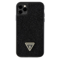 Guess Rhinestones Triangle Metal Logo Kryt pre iPhone 11 Pro Black